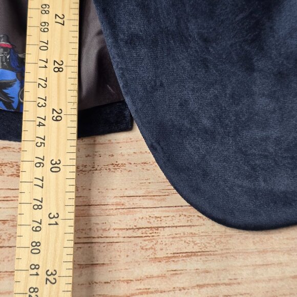 Harry Potter Wizarding World Ravenclaw 40R Mens Blue Velvet Blazer - Picture 10 of 11